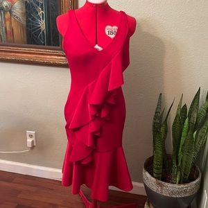 Red cocktail dress